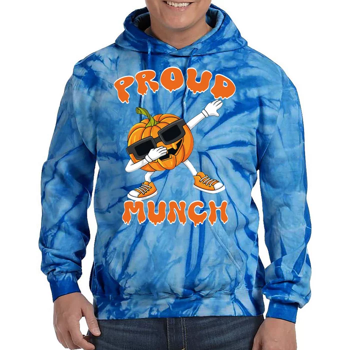 Proud Munch Dabbing Dancing Pumpkin Cool Halloween Pajamas Gift Tie Dye Hoodie