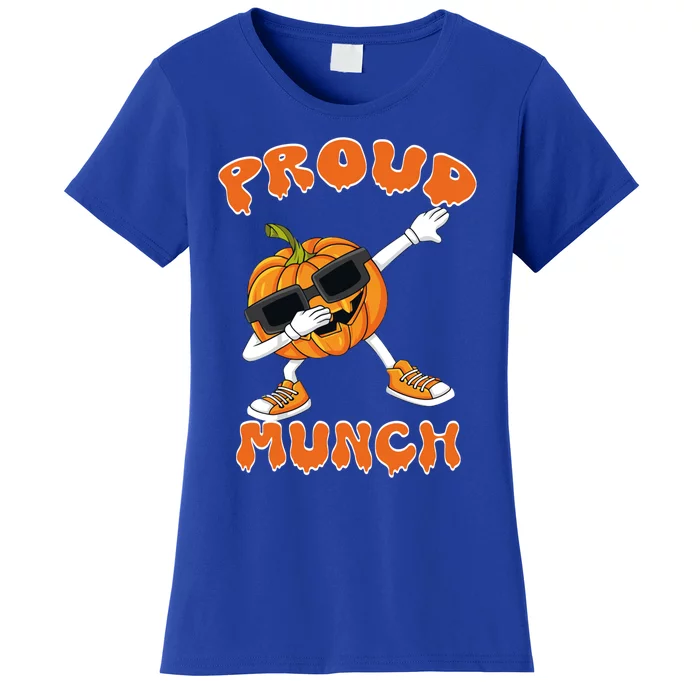 Proud Munch Dabbing Dancing Pumpkin Cool Halloween Pajamas Gift Women's T-Shirt