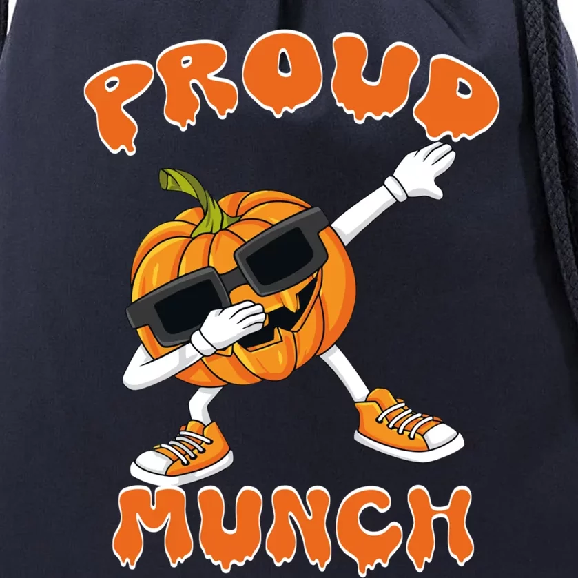 Proud Munch Dabbing Dancing Pumpkin Cool Halloween Pajamas Gift Drawstring Bag