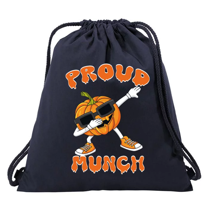 Proud Munch Dabbing Dancing Pumpkin Cool Halloween Pajamas Gift Drawstring Bag