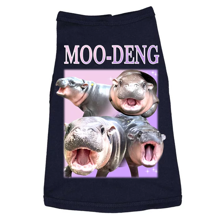 Purple Moo Deng Meme Hippo Funny Doggie Tank