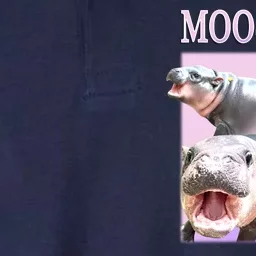 Purple Moo Deng Meme Hippo Funny Softstyle Adult Sport Polo