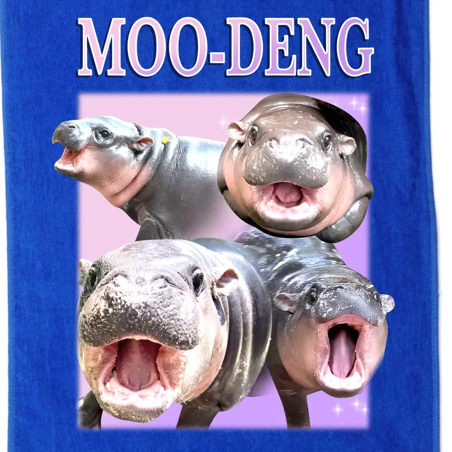 Purple Moo Deng Meme Hippo Funny Platinum Collection Golf Towel