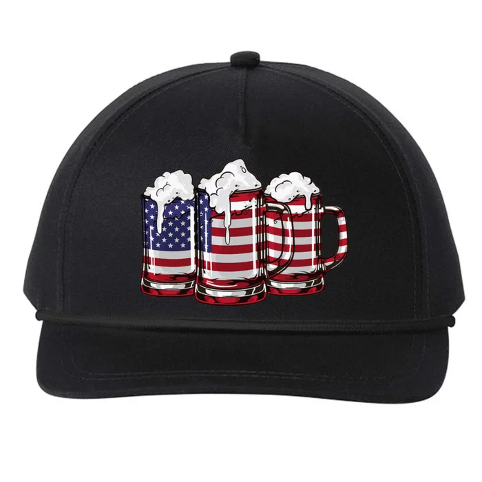 Patriotic Memorial Day Usa American Flag Snapback Five-Panel Rope Hat