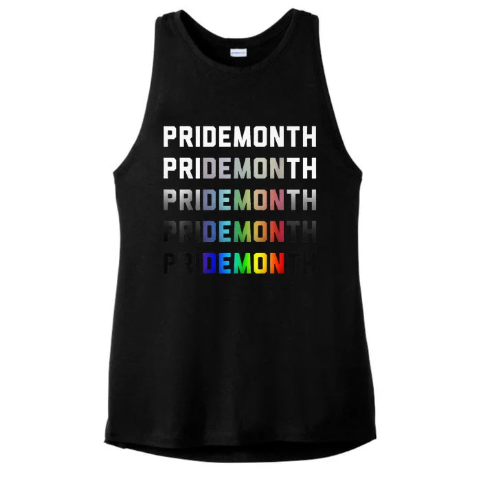 Pride Month Demon Cool Pride month Demon Premium Ladies Tri-Blend Wicking Tank