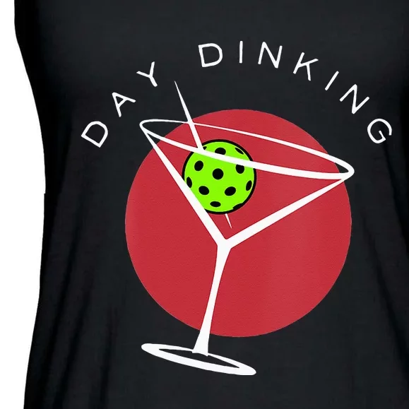 Pickleball Martini Day Drinking Athlete Coach Sports Lover Ladies Essential Flowy Tank