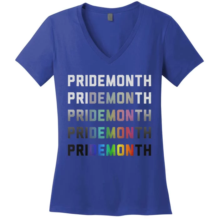 Pride Month Demon Funny Tank Top Women's V-Neck T-Shirt