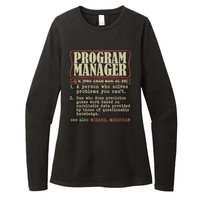 Program Manager Definition Womens CVC Long Sleeve Shirt