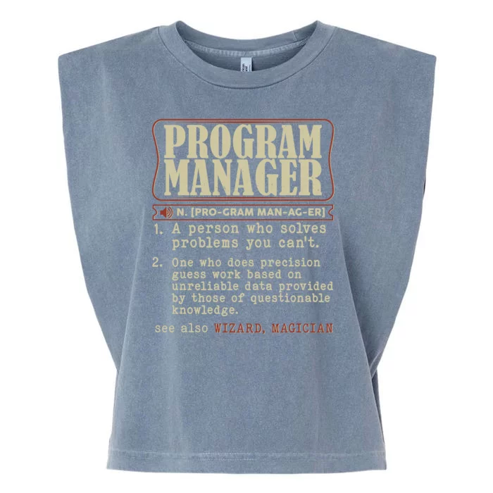 Program Manager Definition Garment-Dyed Women's Muscle Tee