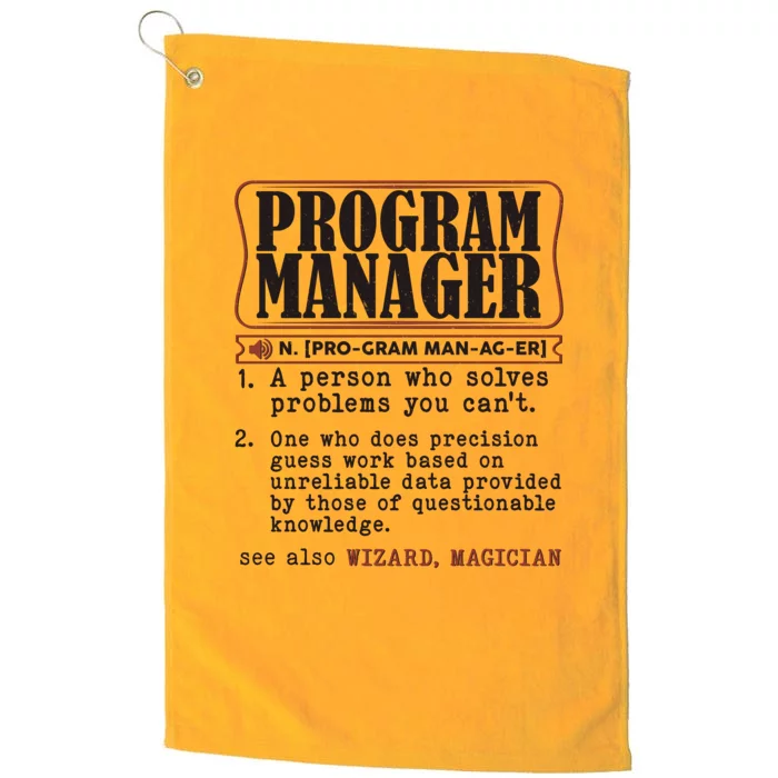 Program Manager Definition Platinum Collection Golf Towel