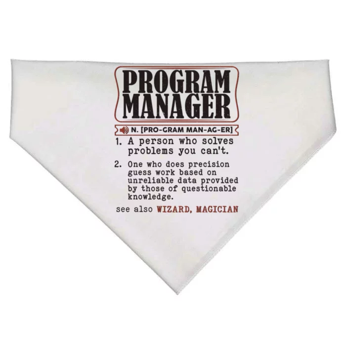 Program Manager Definition USA-Made Doggie Bandana