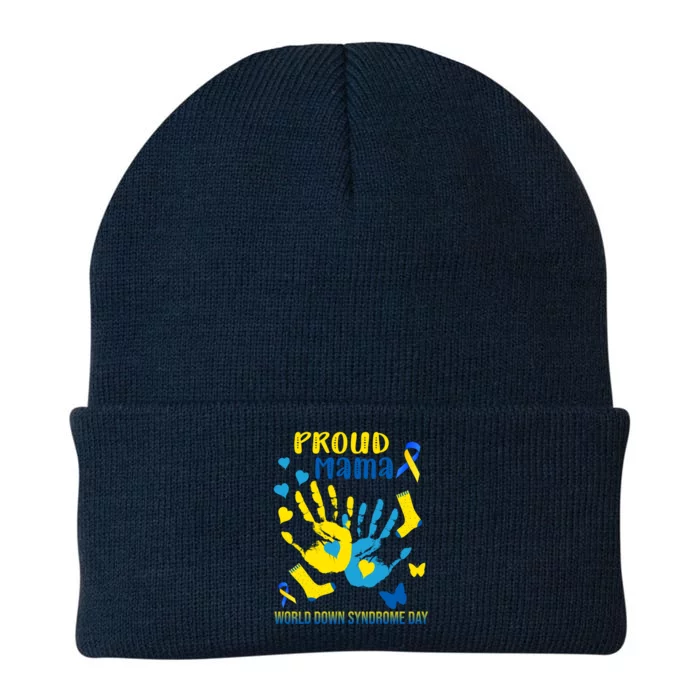 Proud Mama Down Syndrome Awareness T21 Gift Knit Cap Winter Beanie