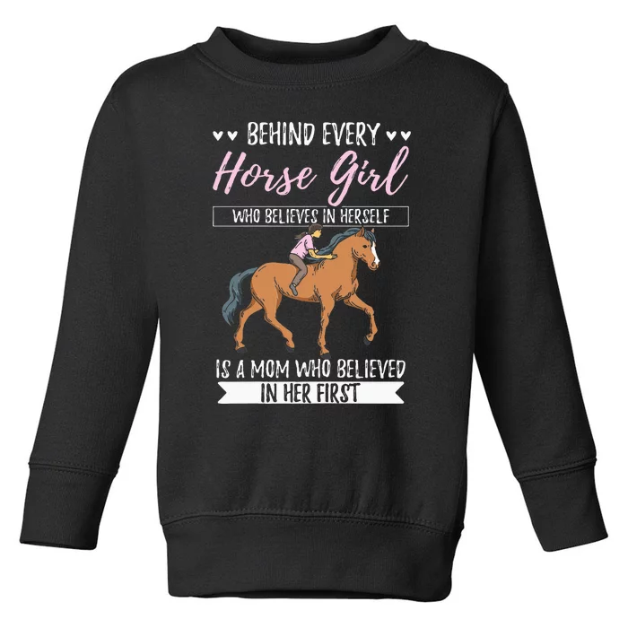 Proud Mama Daughter At Equestrian Horses Hobby Mommy Toddler Sweatshirt