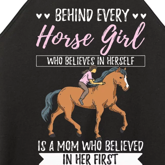 Proud Mama Daughter At Equestrian Horses Hobby Mommy Women’s Perfect Tri Rocker Tank