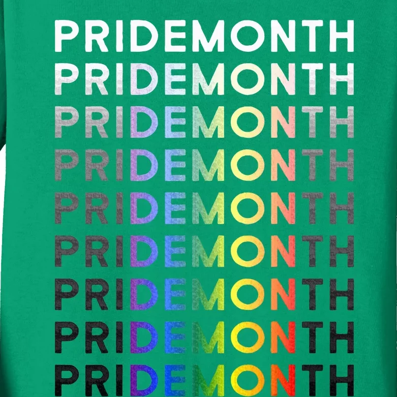 Pride Month Demon Pridemonth Demon Kids Long Sleeve Shirt