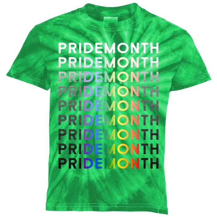 Pride Month Demon Pridemonth Demon Kids Tie-Dye T-Shirt