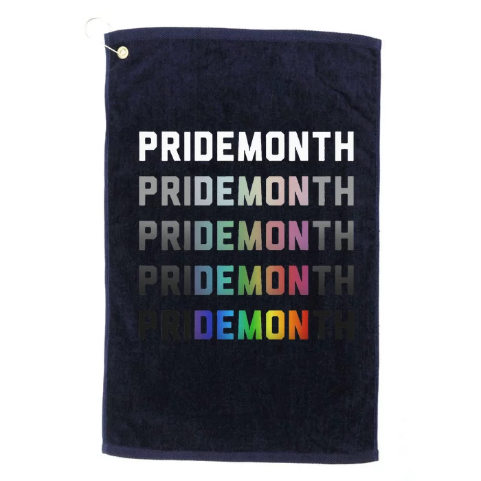 Pride Month Demon Funny Pride Month Demon Platinum Collection Golf Towel