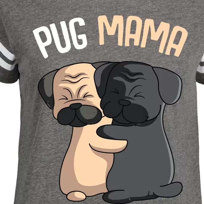 Pug Mama Dog Mom Lover Owner Girl Women Enza Ladies Jersey Football T-Shirt