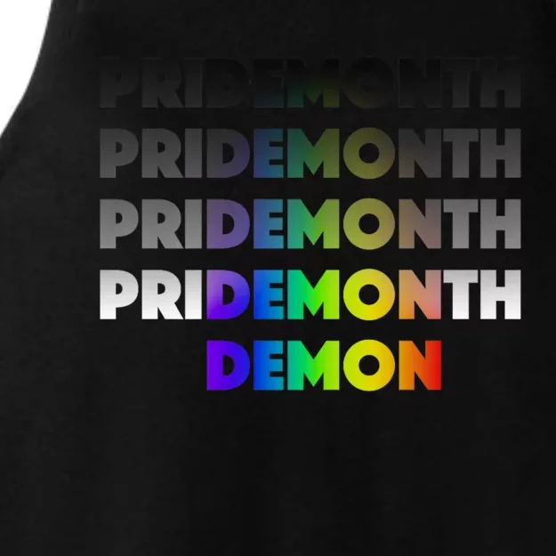 Pride Month Demon Ladies Tri-Blend Wicking Tank