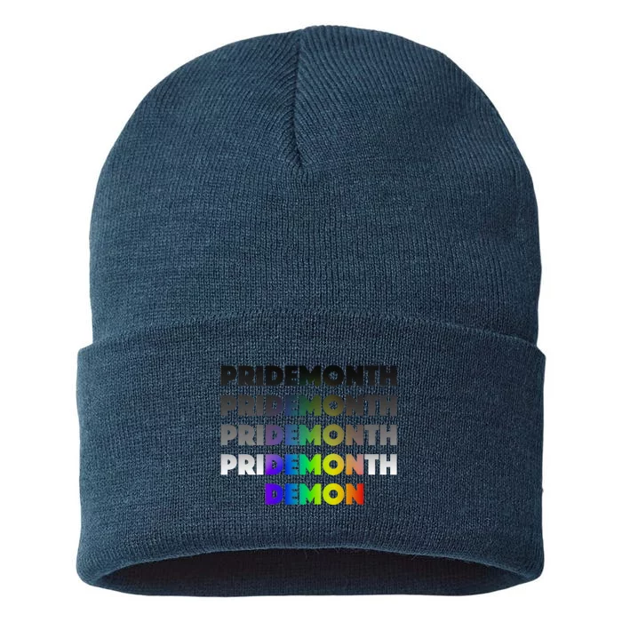 Pride Month Demon Sustainable Knit Beanie