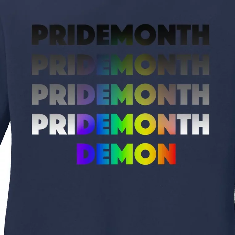 Pride Month Demon Ladies Long Sleeve Shirt