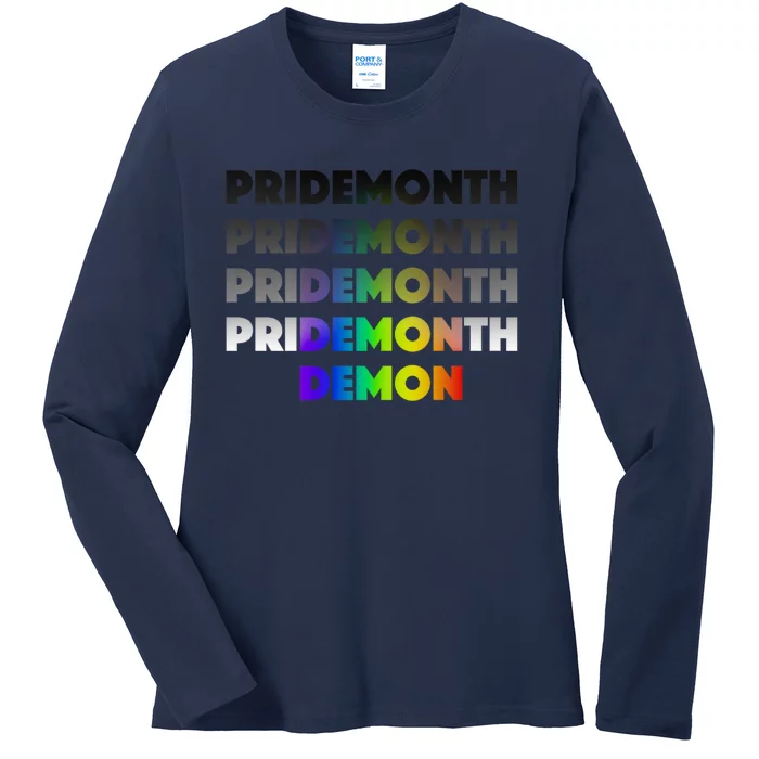 Pride Month Demon Ladies Long Sleeve Shirt