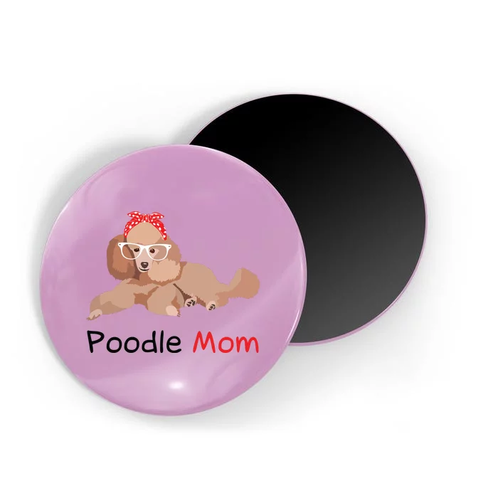 Poodle Mom Dog Bandana Pet Lover Gift Women Poodle Magnet