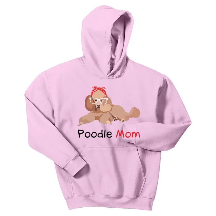 Poodle Mom Dog Bandana Pet Lover Gift Women Poodle Kids Hoodie