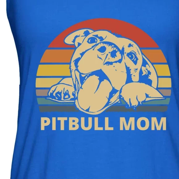 Pitbull Mom Design For Pitbull And Pibble Moms Gift Ladies Essential Flowy Tank