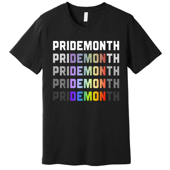 Pride Month Demon Premium T-Shirt