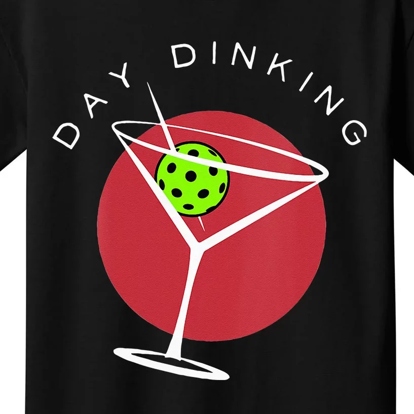 Pickleball Martini Day Drinking Athlete Coach Sports Lover Kids T-Shirt