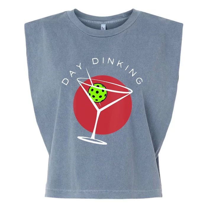 Pickleball Martini Day Drinking Athlete Coach Sports Lover Garment-Dyed Women's Muscle Tee