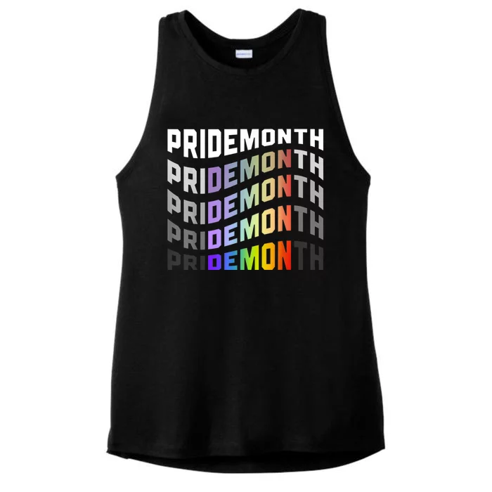 Pride Month Demon Ladies Tri-Blend Wicking Tank