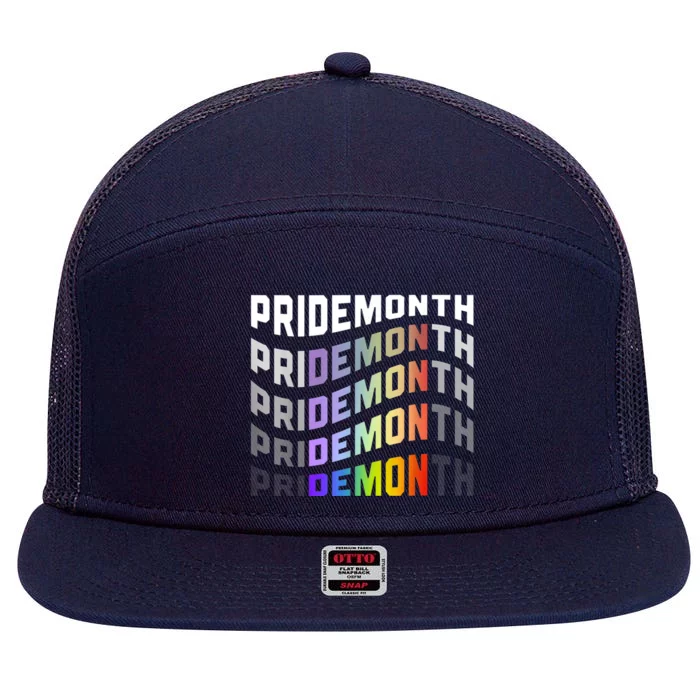 Pride Month Demon 7 Panel Mesh Trucker Snapback Hat