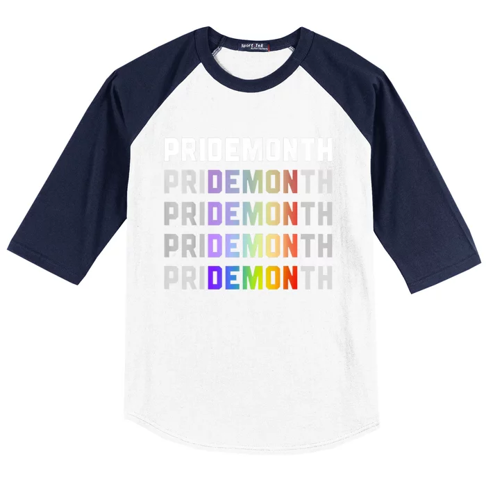 Pride Month Demon Baseball Sleeve Shirt