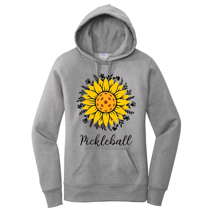 Pickleball Mother's Day Flower Cute Sunflower Women's Pullover Hoodie