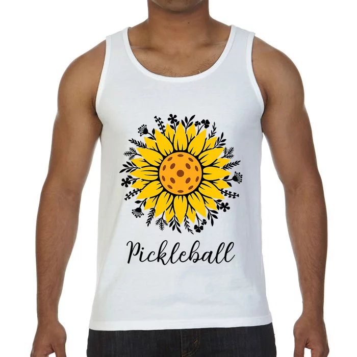 Pickleball Mother's Day Flower Cute Sunflower Comfort Colors® Tank Top