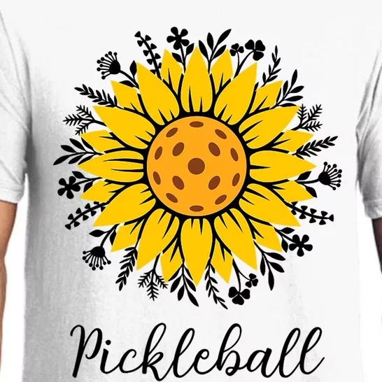 Pickleball Mother's Day Flower Cute Sunflower Pajama Set