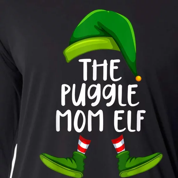 Puggle Mom Dog Elf Funny Christmas Pajama X Mas Cooling Performance Long Sleeve Crew