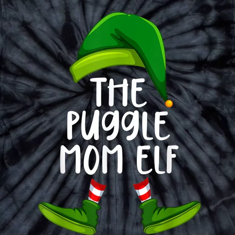 Puggle Mom Dog Elf Funny Christmas Pajama X Mas Tie-Dye T-Shirt