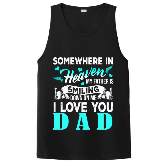 Proud My Dad In Heaven Happy FatherS Day Proud Of Dad Gift Performance Tank