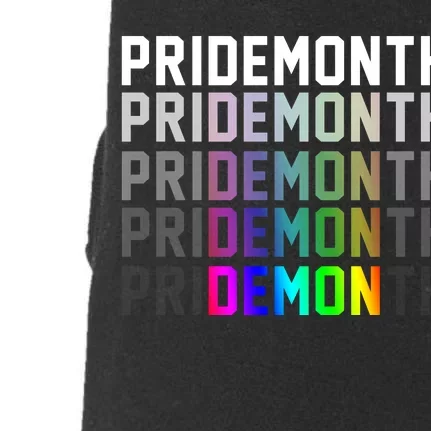 Pride Month Demon Rainbow Doggie 3-End Fleece Hoodie