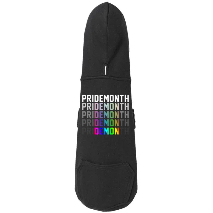 Pride Month Demon Rainbow Doggie 3-End Fleece Hoodie