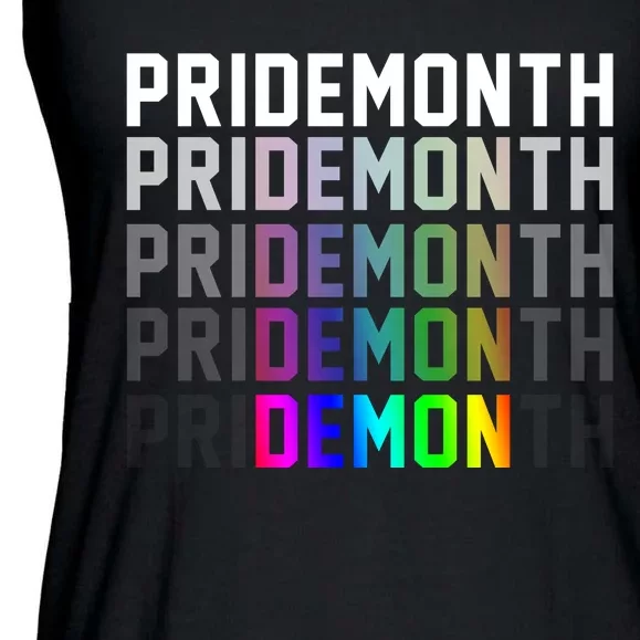 Pride Month Demon Rainbow Ladies Essential Flowy Tank