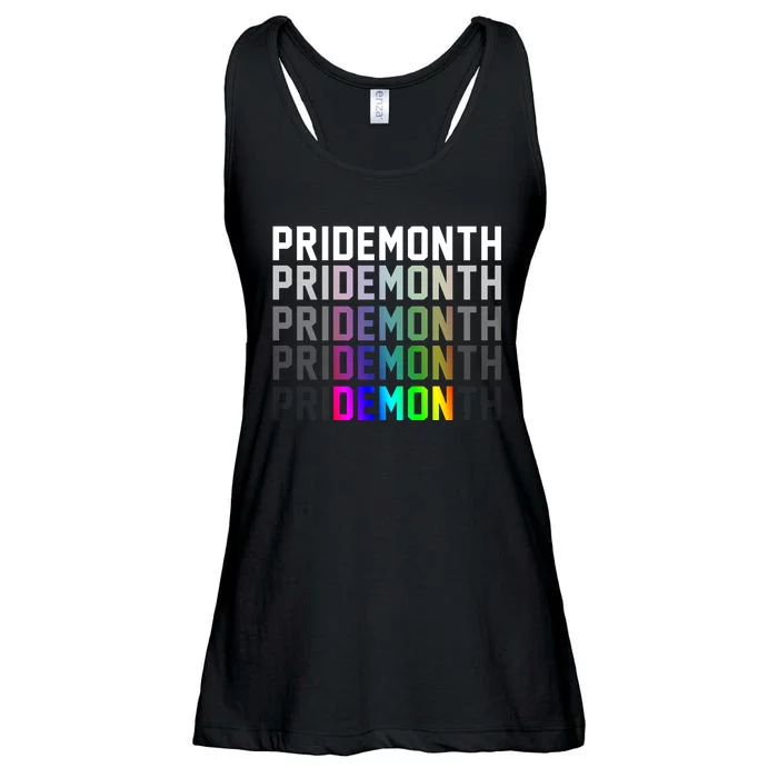 Pride Month Demon Rainbow Ladies Essential Flowy Tank