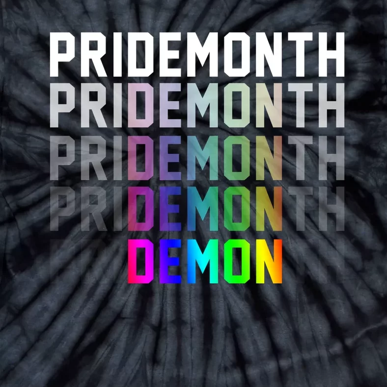 Pride Month Demon Rainbow Tie-Dye T-Shirt