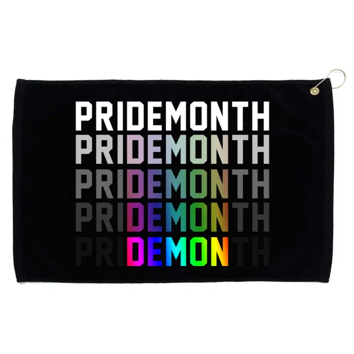 Pride Month Demon Rainbow Grommeted Golf Towel