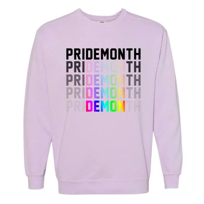 Pride Month Demon Rainbow Garment-Dyed Sweatshirt