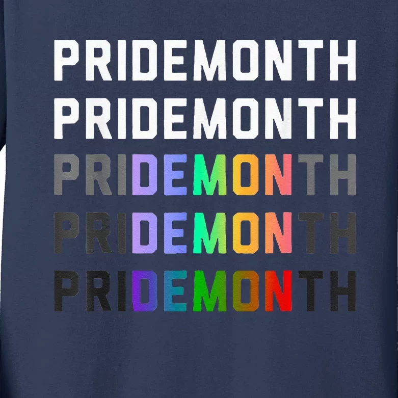 Pride Month Demon Kids Long Sleeve Shirt