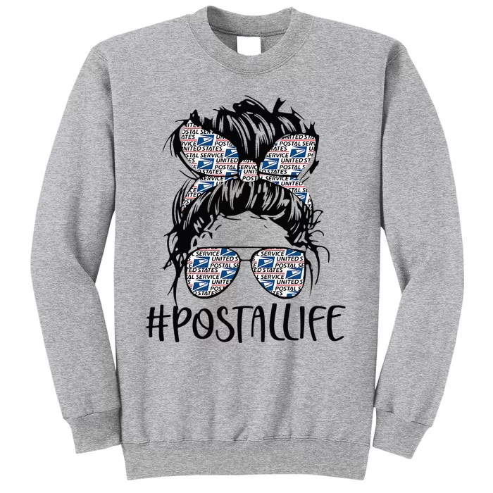 Postallife Mother's Day Mail Carrier Postal Worker Mailwoman Tall Sweatshirt